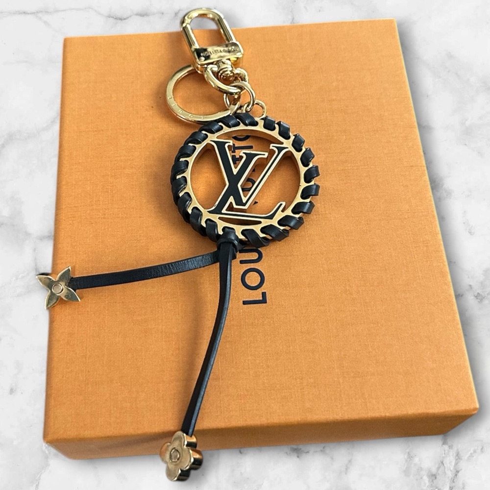 Authentic Louis Vuitton Porte-Cles Bag Charm Black/Gold